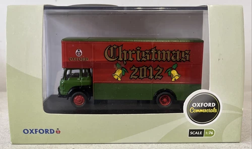 VANS Oxford Diecast 76TK015 Luton Van Natale 2012 1:76 OO verde rosso modello in scatola