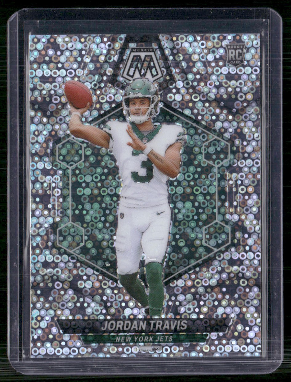 2024 Panini Mosaic #395 Jordan Travis Mosaic No Huddle Silver