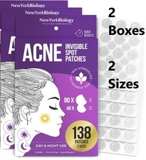 2- New York Biology Invisible Pimple Patches for Face Hydrocolloid Acne Patches