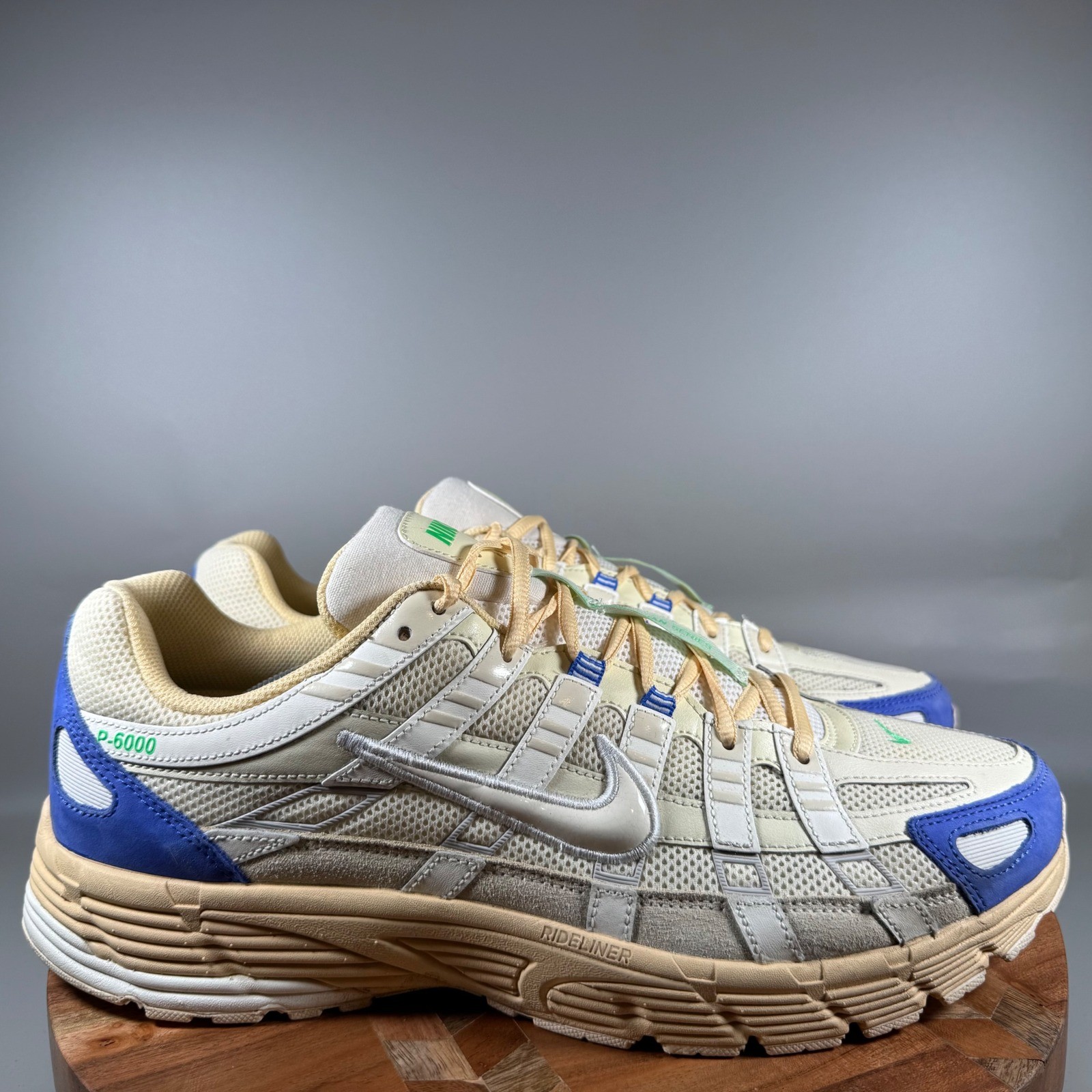 Nike P-6000 Athletic Dept Coconut Milk Blue Men Size 14 FJ54