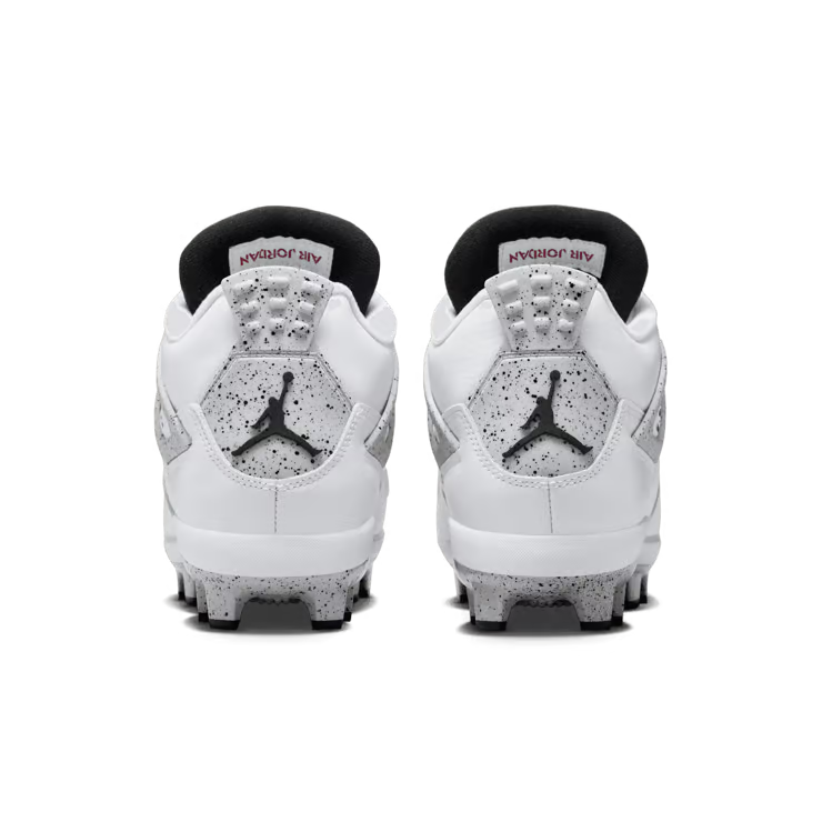 Nike Men's Air Jordan 4 Retro MCS Baseball Cleats, White/Red, Size