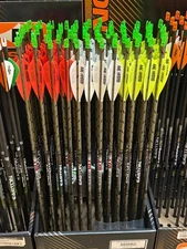 NEW Easton FMJ Max 300 Spine Match Grade .001 AAE Fletching 6 Pack HIT & Collars