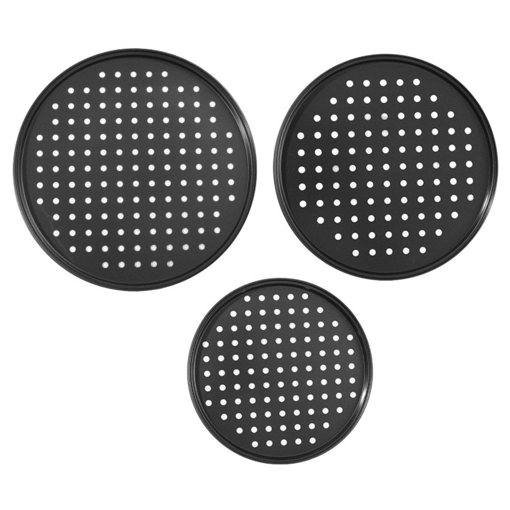 Kohlenstoffstahl Lochblech zum Backen von Pizza im herkömmlichen Ofen 28 cm