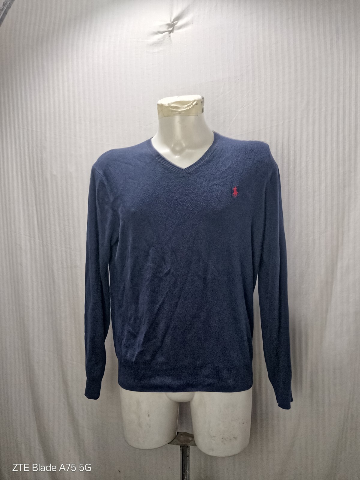articolo e7575, maglione ralph lauren, blu taglia l, in cotone etichetta taglia