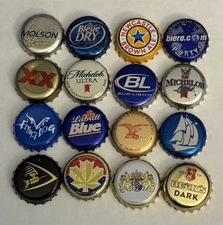 Used Flying Dog Beck's Dark Dos Equis New Castle Molson Biere.com Beer Cap Lot