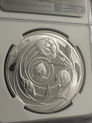 2022 NGC MS 70 Australia 1 oz Silver $1 Wildflowers - Waratah First Release - Picture 4 of 4