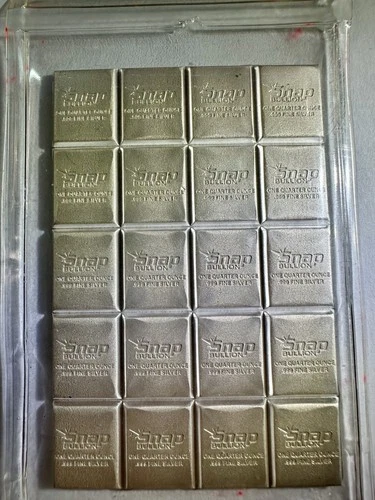 Elemetal 20x 1/4 oz .999 Fine Silver Snap Bullion Breakaway, Total 5 oz