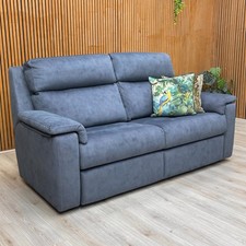 Furniture Village G Plan ‘Thornbury’ 3 Seater Sofa Stingray Indigo Velvet Static