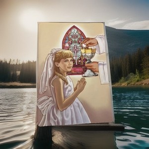 New Girl 4x6 Print Of Her First Holy Communion 