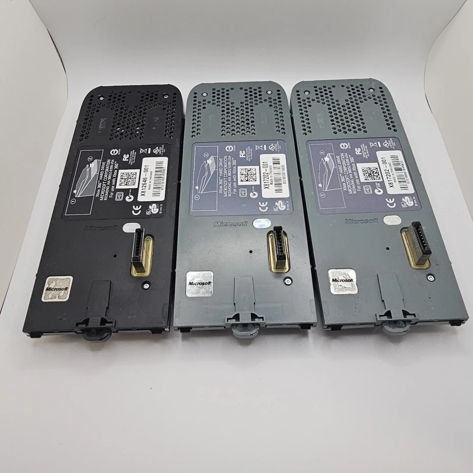 Lot of 3 Microsoft Xbox 360 Hard Drives – 120GB & 60GB (2x) OEM – Untested/For P - Image 2 of 2