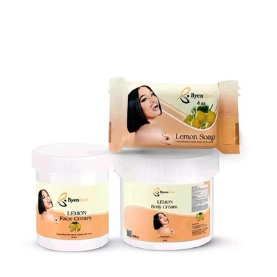 Byenblan Lemon Skin Care Set Face & Body Creams with Lemon Soap