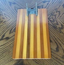 Globe Wernicke Wood File Clip Board 14 12 X 9 Striped Finish 1940s