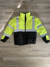 Ergodyne 8377 Hi Vis Safety Jacket Size M ANSI Class 3 Reflective Work Coat