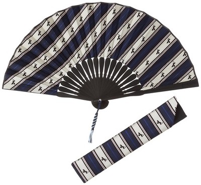Kyo Sensu Folding Fan Samurai Silk Hand Fan Pouch Set Japan