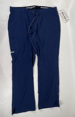 Skechers Barco Scrubs 3PKT Reliance Cargo Drawstring Pants Womens XL Navy NWT