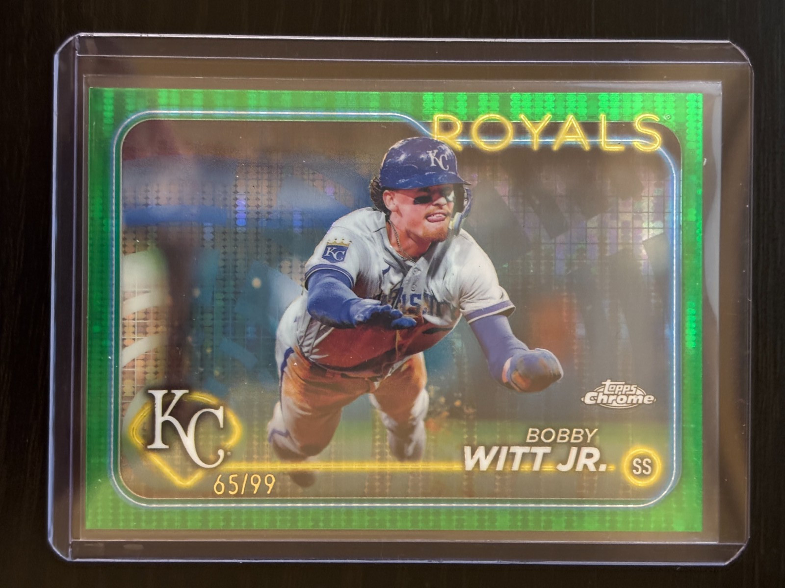 2024 Topps Chrome - Bobby Witt Jr. #120 Green Sonar Refractor /99 CLEAN!