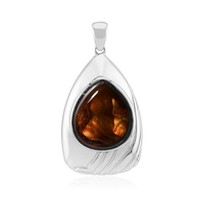Cavill SilberanhäNger Damen 925 Sterlingsilber Feuerachat Tropfen 6,4Ct