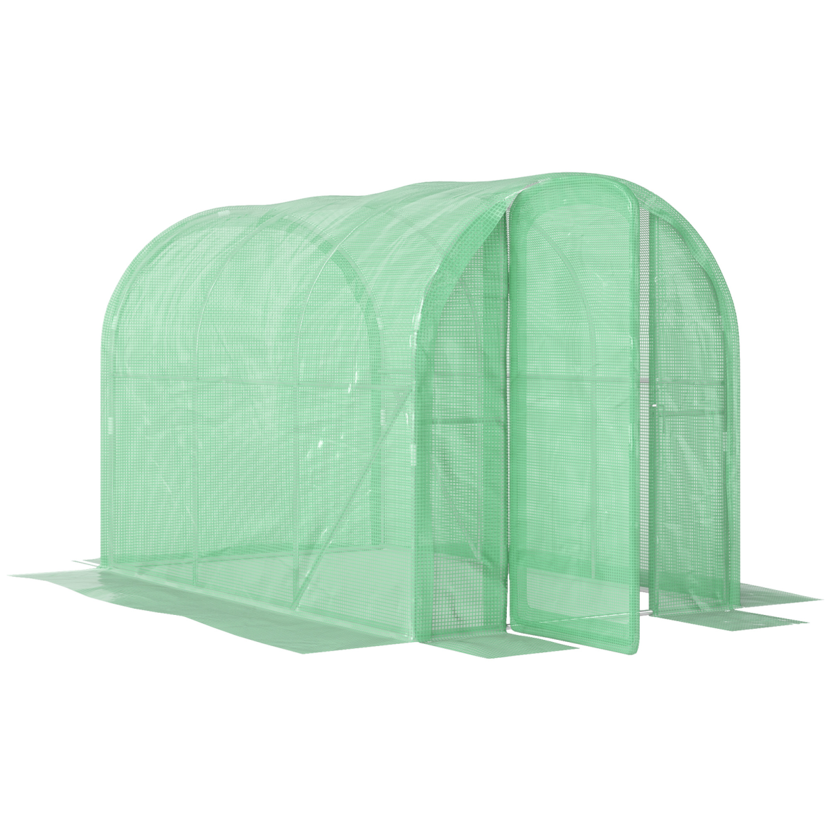 Outsunny 3 X 2 X 2M Polytunnel Greenhouse With Door, Galvanised Steel Frame - Image 2