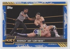 2021 Topps WWE NXT Blue 7/50 Kushida def Tony Nese #15 9e1