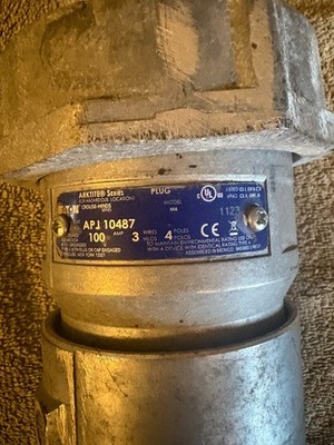 Crouse-Hinds APJ10487 Arktite 100amp 3 wire 4 plug