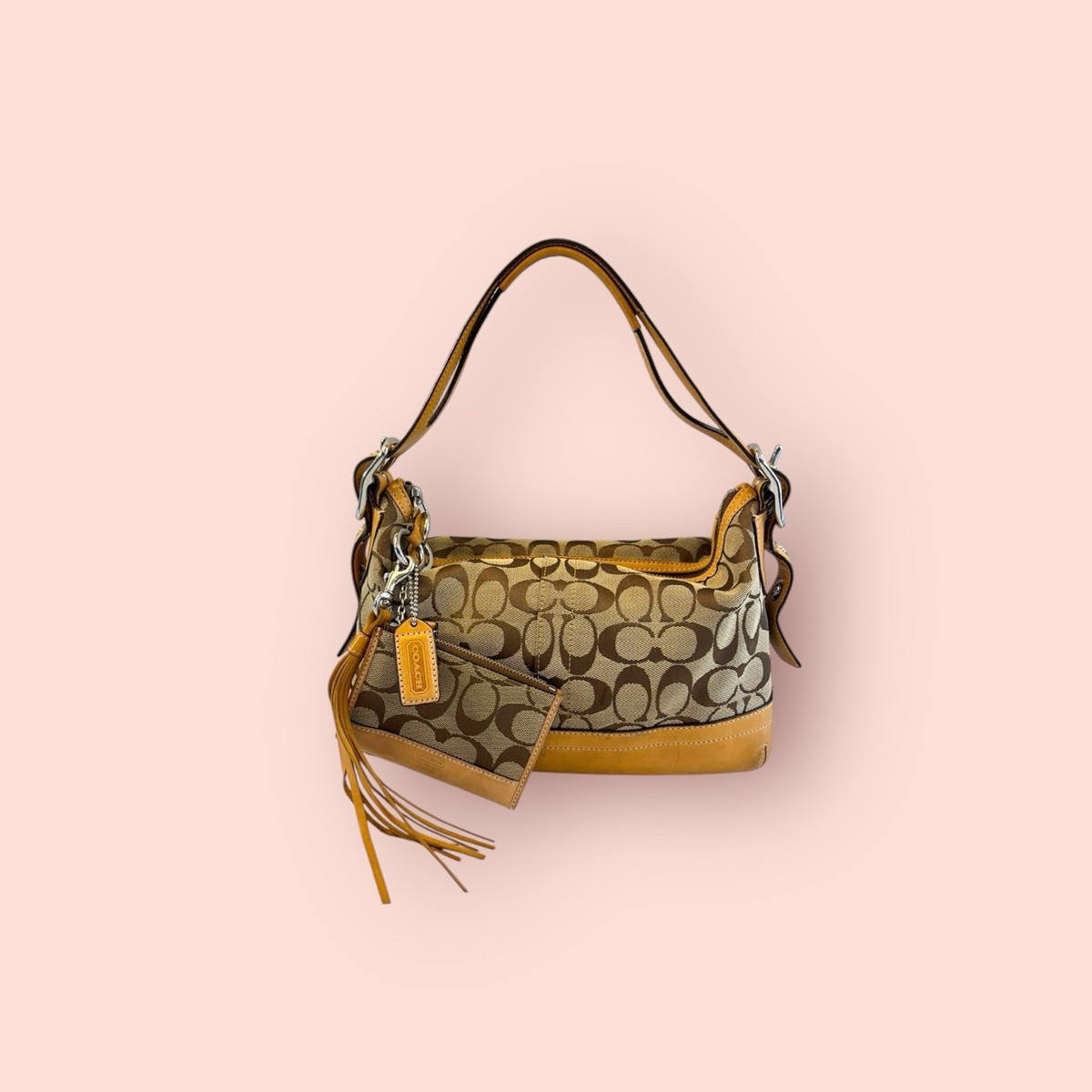 Coach Y2K Vintage East West Buckle Tassel Duffe Luxury Shoulder