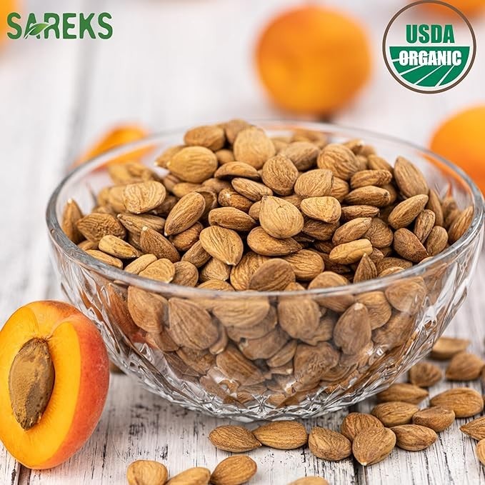Bitter Apricot Kernels Organic Raw (1 LB) USDA Organic Certified - Turkey