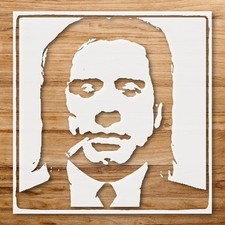 Stunning Man's Face Silhouette Stencil for Unique Crafting Projects - StencilAir