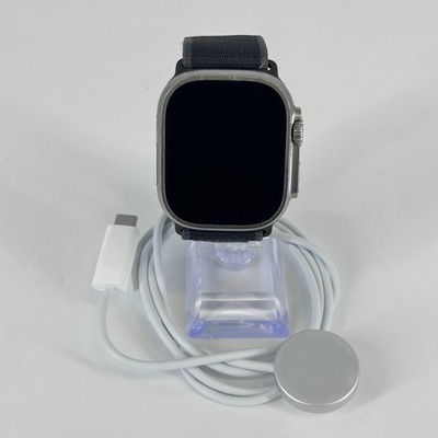 Apple Watch (Ultra) 49mm Titanium (LTE) w/ Black Trail Loop Band - Excellent