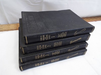 Set Audels Carpenter & Builder's Guide vol 1-4 1923 Woodworking Manual Gold Edge