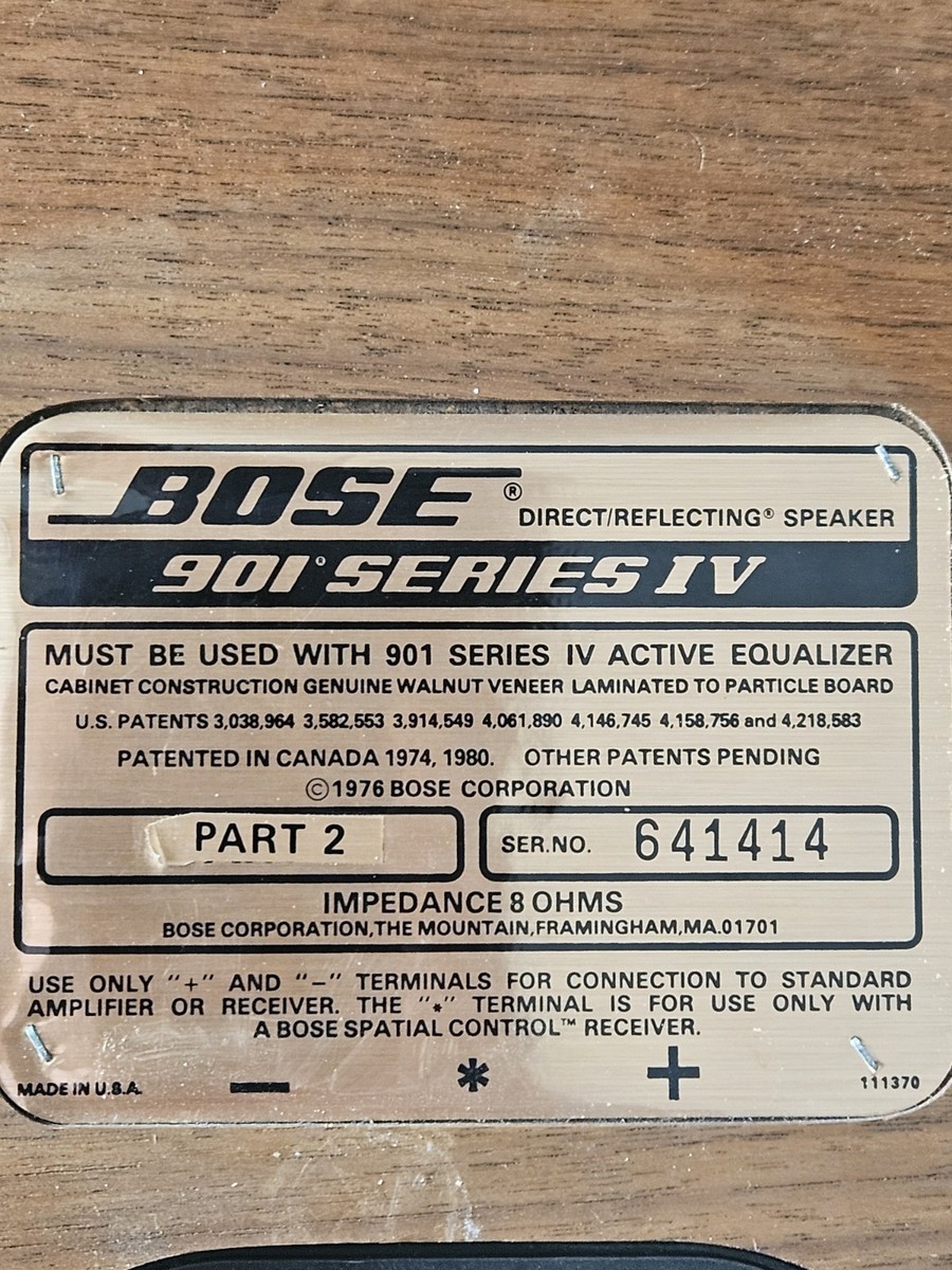 Bose 901 Series IV Speakers with Pedestal Stands Acoustic Matrix