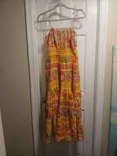 Farm RIO MIXED fruit PARADISE MAXI DRESS SZ .S