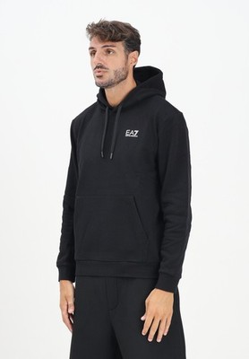 EA7 Herren Sweatshirt Schwarz Hoodie Hoodie Gekennzeichnet durch st