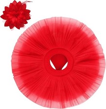 IBAKOM Women  s Small 7 Layer Hard Organdy Platter Tutu Pancake Ballet Swan Lake