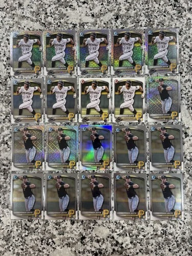 KONNOR GRIFFIN 35-Card Prospect LOT!! Bowman Mega Box, Refractors, Best, More!!