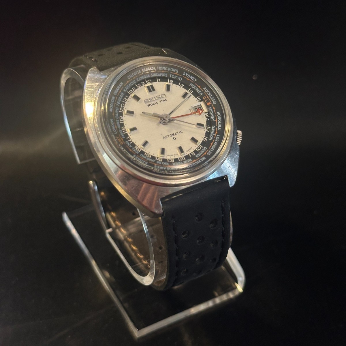 1970 Seiko World Time 6117-6400 Automatic - Error Bezel - Watch 