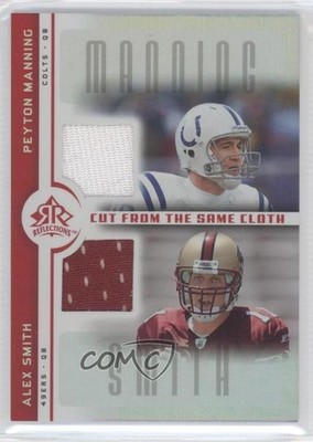 2005 Reflections Cut from the Same Cloth Peyton Manning Alex Smith Rookie RC 2u3