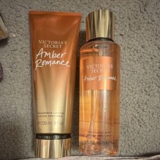 Victoria's Secret Amber Romance Fragrance Lotion 8oz Mist 8.4oz Set