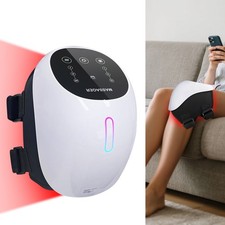 Cordless Knee Massager with Heat Vibration Red Light Therapy for Pain Relief