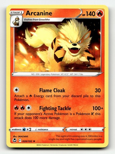 Arcanine Growlithe Pokémon Cards! Holo/Reverse holo EX V Rare Choose Your Card!