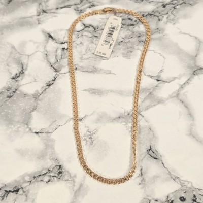 Vintage Monet 18'' goldfarbene Kette Halskette (16 Gramm) -- (mit Original Etikett)