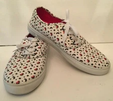 Esquire Footwear Disney Womens Sneaker Size 11 White Canvas Lace Up Mickey Mouse