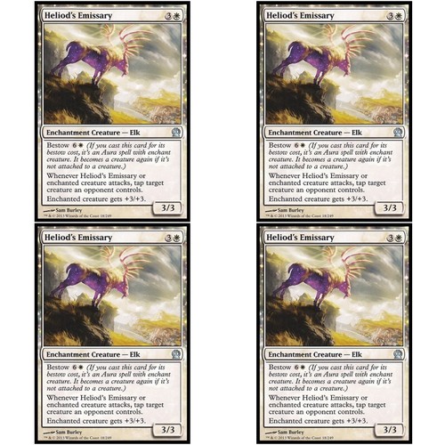 4 x HELIOD'S EMISSARY NM Theros MTG White - Enchantment Unc - 第 1/1 張圖片