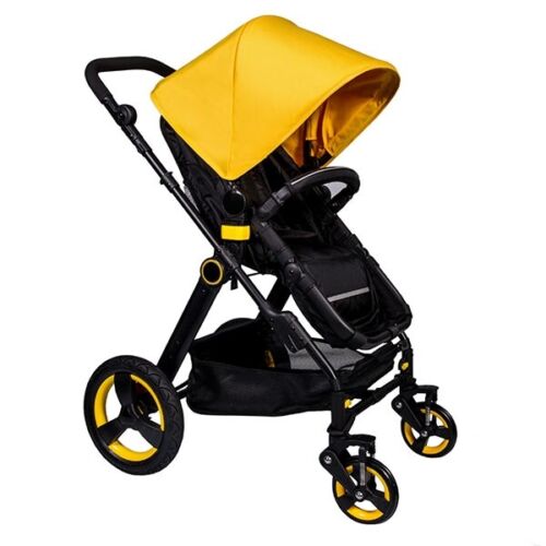Carrito de Bebé Boombay. Sillita de paseo+capazo. Boombay Yellow color amarillo. - Imagen 2 de 8