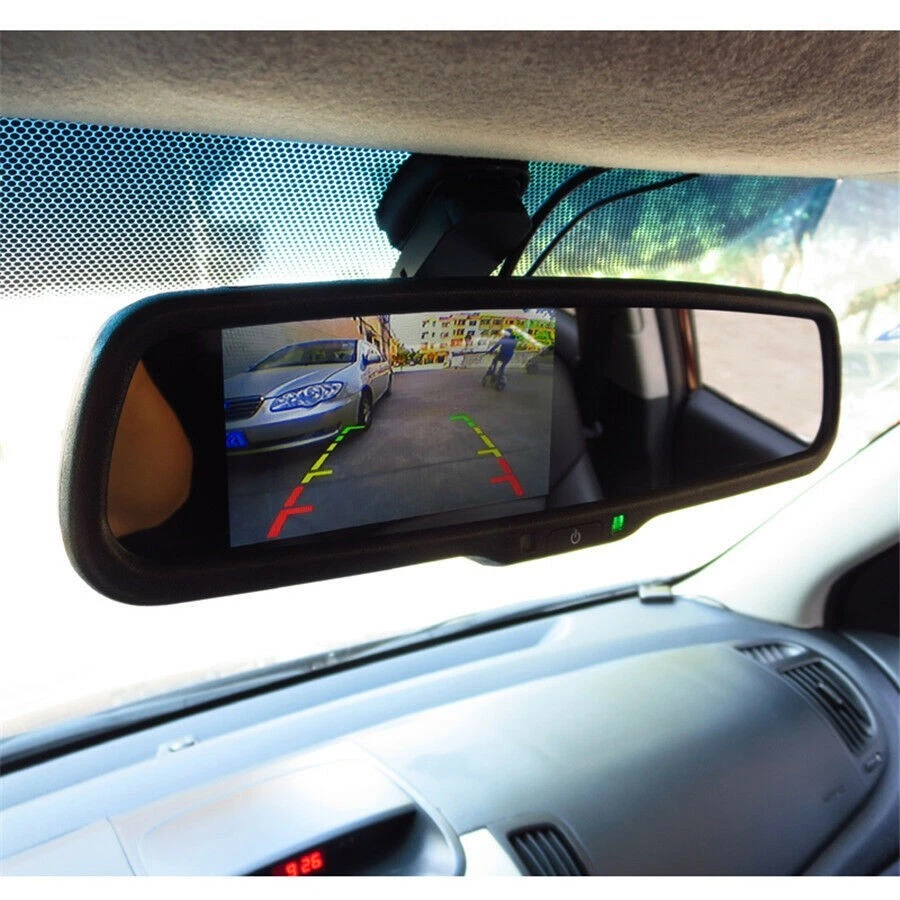 Car Rear View Mirror Monitor with No1 Bracket Backup Camera For Toyota Ford Jeep - Image 2 of 4