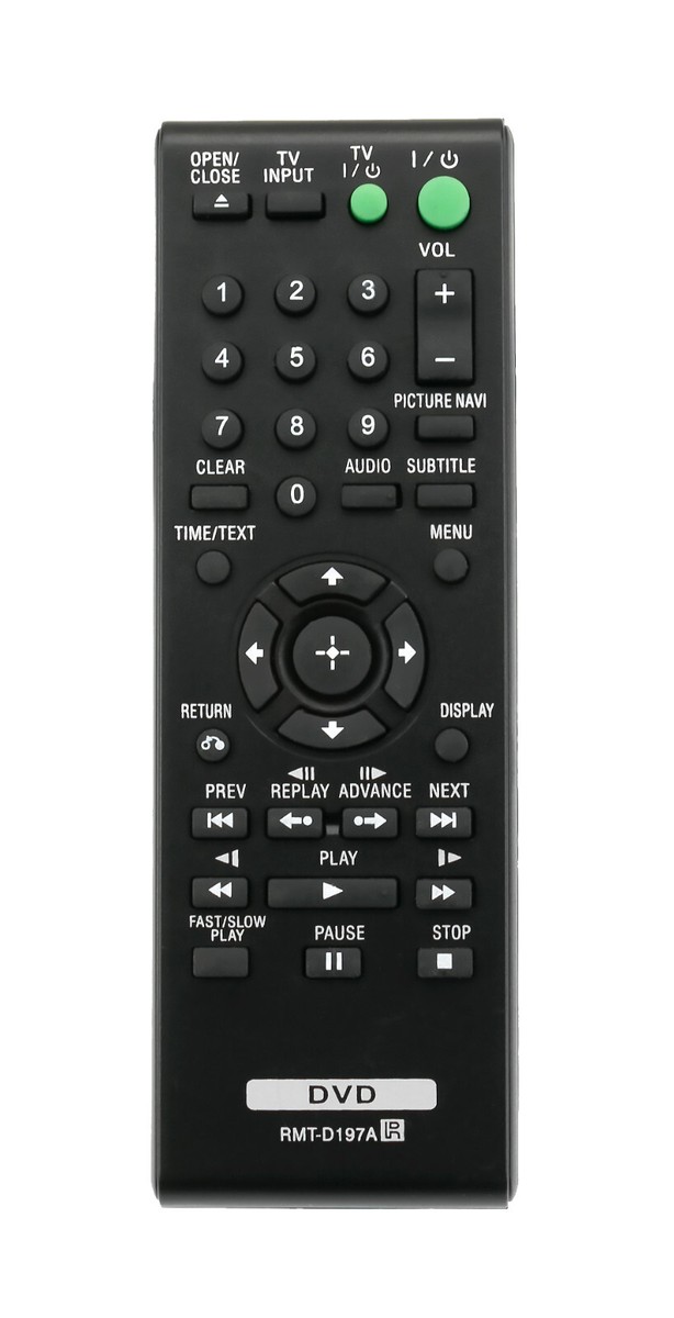 Sony rmt-d197?a DVDプレーヤーのリモート・コントロールdvp-sr201p、dvp-sr210p、dvp-sr405p、dvp-sr510h i8my1cf Amazon.com: New RMT-D197A RMTD197A DVD Player Remote Control