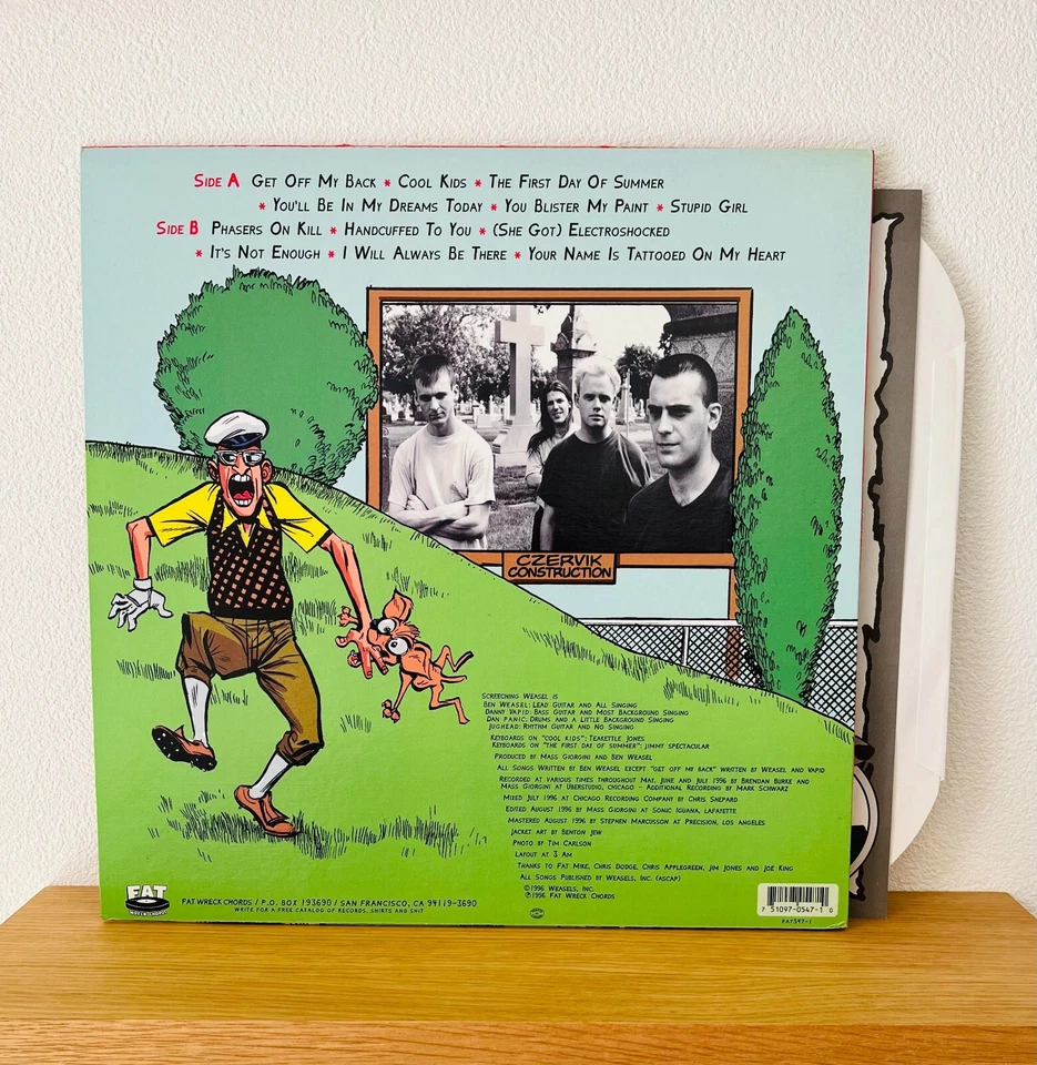 Screeching Weasel / Bark Like A Dog 1996 US Edition LP Vinyl Fat Wreck Chord - Image 2 of 4