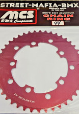 MCS CHAINRING BMX BIKE SPROCKET 44t RED USA MADE! GT Haro SE Racing Redline new