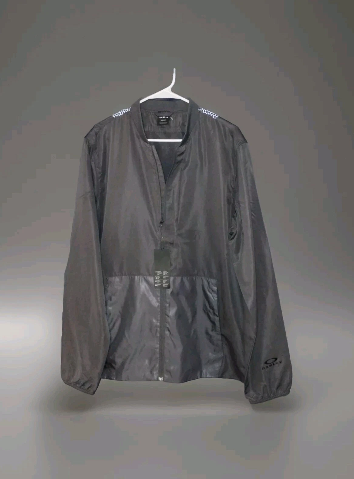NWT Oakley Terrain Packable Jacket Men's Size XL Forged Iron Dark Gray Full-Zip