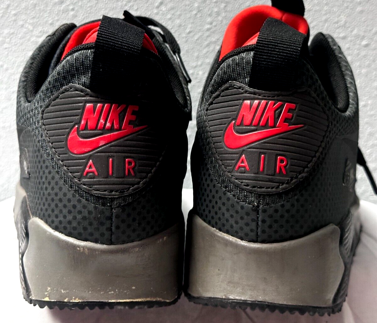RARE NIKE AIR MAX 90 MID WINTER ANTHRACITE BLACK RED MEN’S 12  806850 006 Nike Air Max 90 Ultra Winter Mid Anthracite for Sale  main image 2