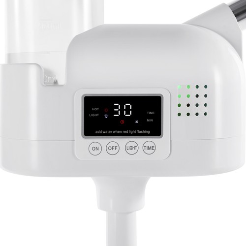 Vaporizador facial caliente 2 en 1 5X LED lámpara de aumento UV ozono LCD salón spa cuidado de la piel - Imagen 10 de 12